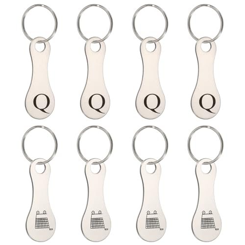 Stainless Steel Shopping Trolley Token, Pattern Grocery Cart Metal — PATIKIL