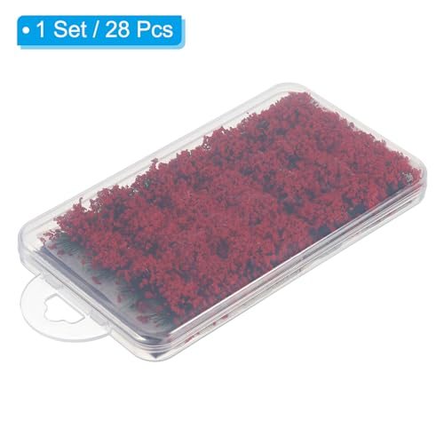 Static Flower Cluster Grass Tuft Model, 1 Set/28Pcs Miniature Flowers view 3