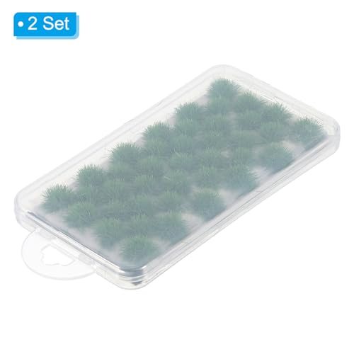 Static Grass Tuft Model, 2 Sets/56Pcs Miniature Artificial Grass Tuft view 3