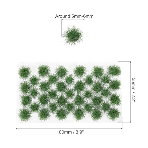 Static Grass Tuft Model, 2 Sets/56Pcs Miniature Artificial Grass Tuft view 2