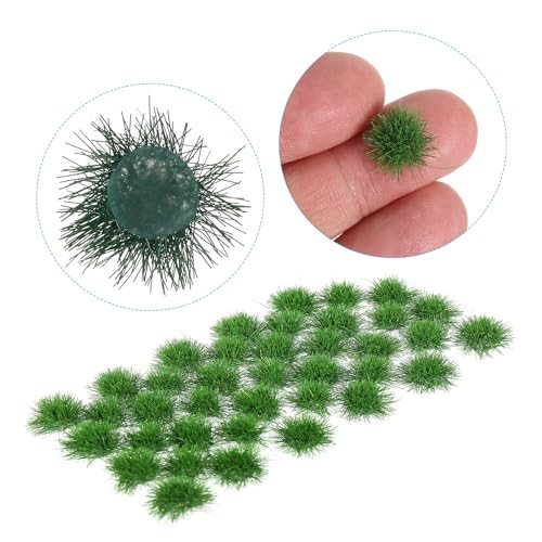 Static Grass Tuft Model, 2 Sets/56Pcs Miniature Artificial Grass Tuft view 4
