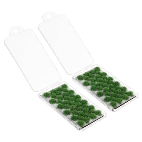 Static Grass Tuft Model, 2 Sets/56Pcs Miniature Artificial Grass Tuft — PATIKIL