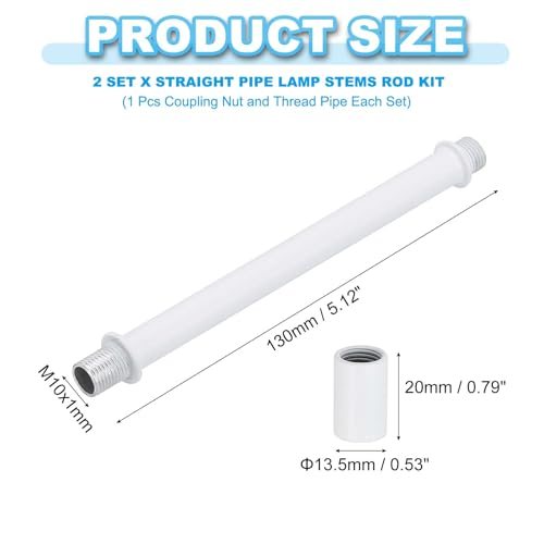 Straight Pipe Lamp Stems Rod Kit view 2