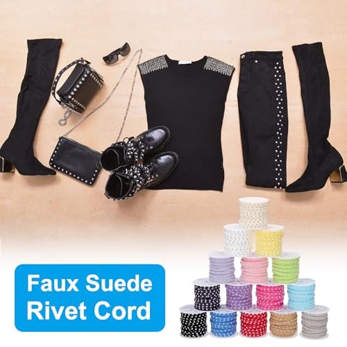 Studded Faux Suede Cord Rope view 5
