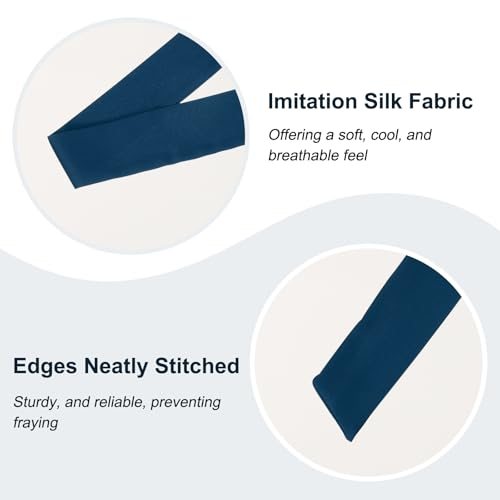 Stylish Ribbon Scarf, Solid Color Skinny Scarf Pure Long Neckerchief Silk view 3