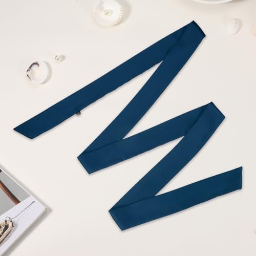 Stylish Ribbon Scarf, Solid Color Skinny Scarf Pure Long Neckerchief Silk view 4