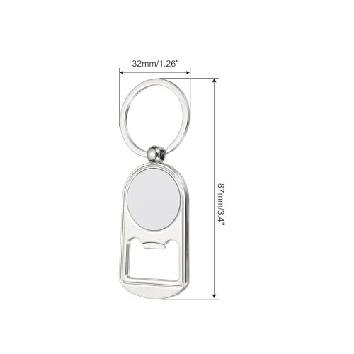 Sublimation Blanks Keychains Metal Bottle Opener Blank Key Rings view 2