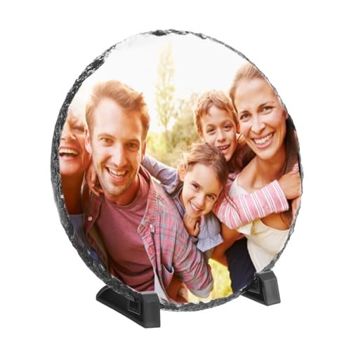Sublimation Slate Blanks Round Stone Photo Frame 6" White, Heat Press — PATIKIL