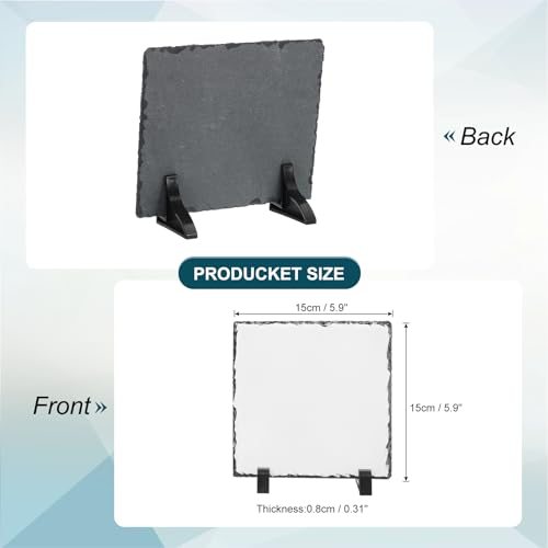 Sublimation Slate Blanks, Square Stone Sublimation Photo Frame, Heat view 2