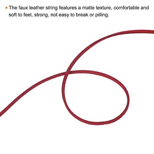 Suede Cord with Roll Spool 3mm 50 Yard, Flat Faux Leather Lace for view 3