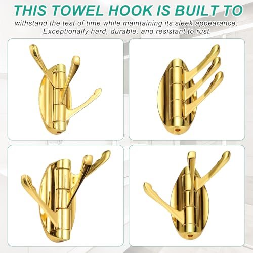 Swivel Towel Hooks Foldable Towel Hook Clothes Hooks Hanger Wall Mounted view 3