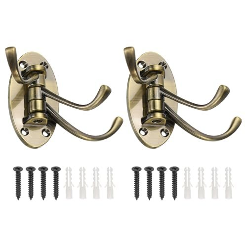 Swivel Wall Hooks Foldable Towel Hook Clothes Hanger Wall Mounted Three — PATIKIL
