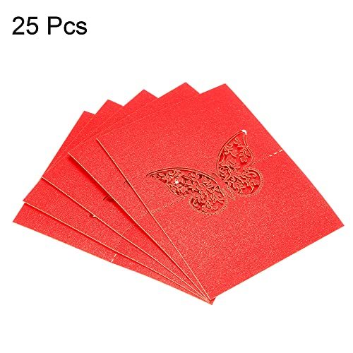 Table Name Place Cards, 25Pcs 4.68x3.51" Red view 3