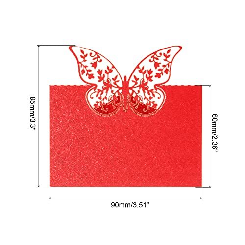 Table Name Place Cards, 25Pcs 4.68x3.51" Red view 2
