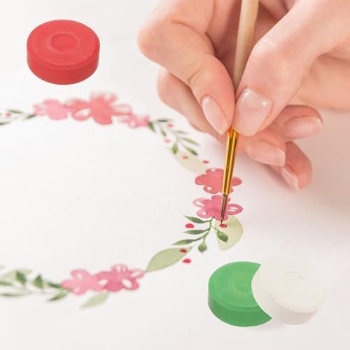 Tempera Cakes, 2.3"x0.7" Tempera Paint Cakes, Rose Purple view 5