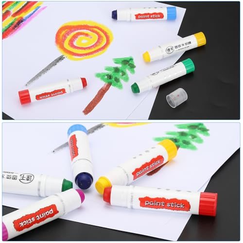 Tempera Paint Sticks, 12 Pcs Solid Tempera Paints Sticks Washable Bulk view 4