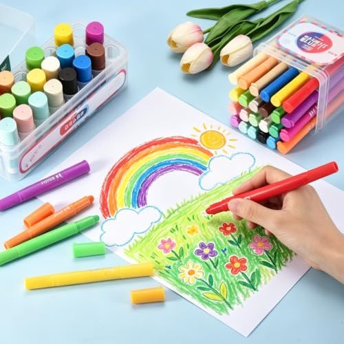 Tempera Paint Sticks Twistable Wax Crayons Long, Pearlescent, Twist Solid view 4