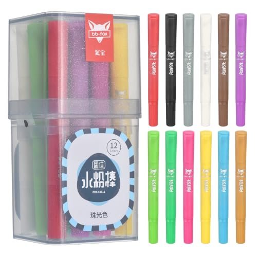 Tempera Paint Sticks Twistable Wax Crayons Long, Pearlescent, Twist Solid — PATIKIL