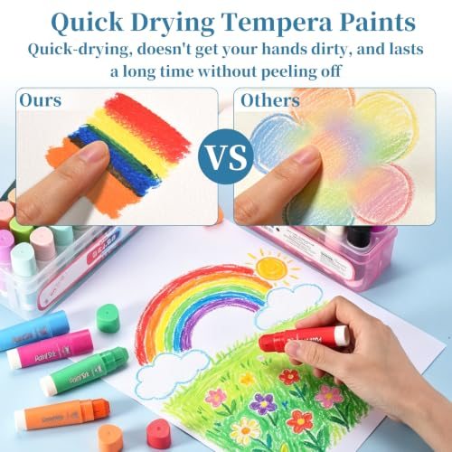 Tempera Paint Sticks Twistable Wax Crayons Short, Dark Yellow, Twist view 5