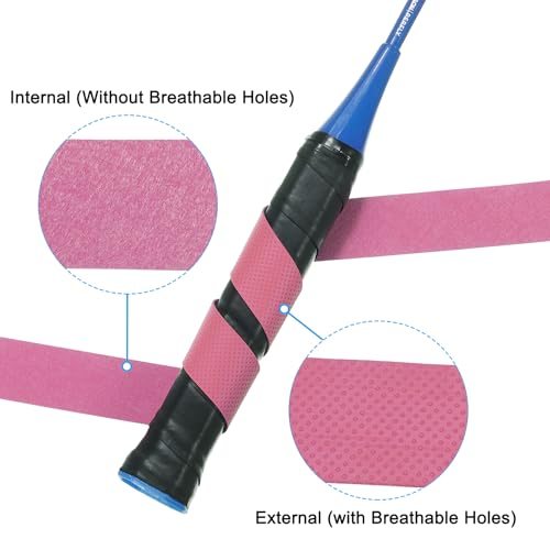 Tennis Badminton Racket Overgrip, 10 Pack Anti Slip Racquet Grip Tape view 3