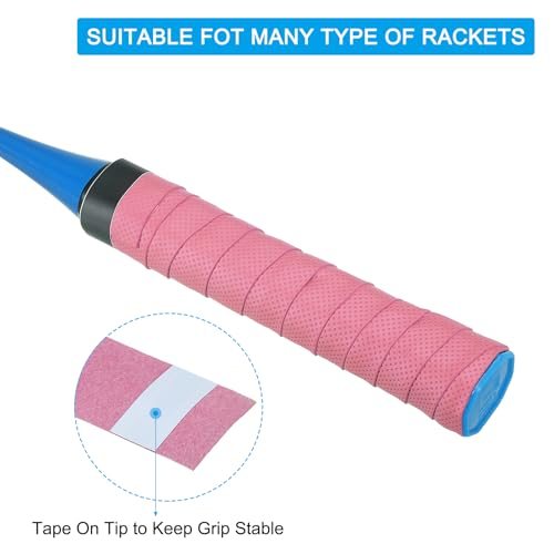 Tennis Badminton Racket Overgrip, 10 Pack Anti Slip Racquet Grip Tape view 4