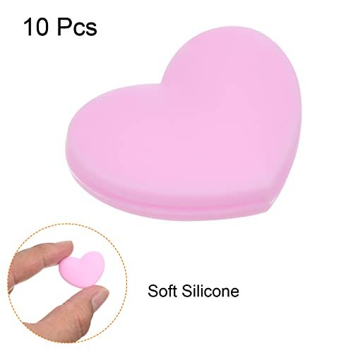 Tennis Vibration Dampener, 10 Pack Heart-Shaped Silicone Shock Absorber view 3