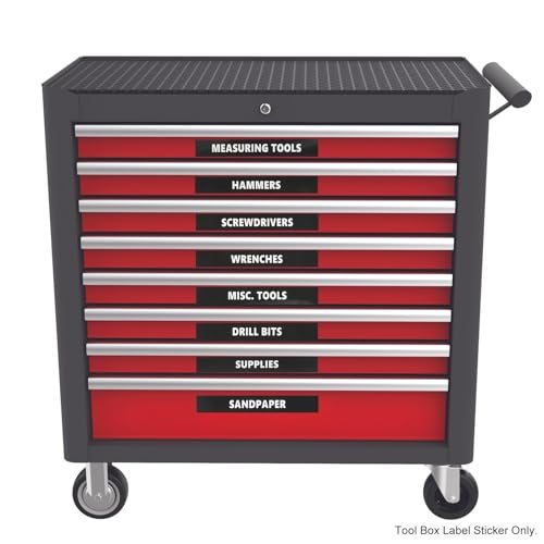 Tool Box Label Sticker, 6Pack Machine Organizer Decal Waterproof Tool Box view 5