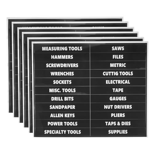 Tool Box Label Sticker, 6Pack Machine Organizer Decal Waterproof Tool Box — PATIKIL