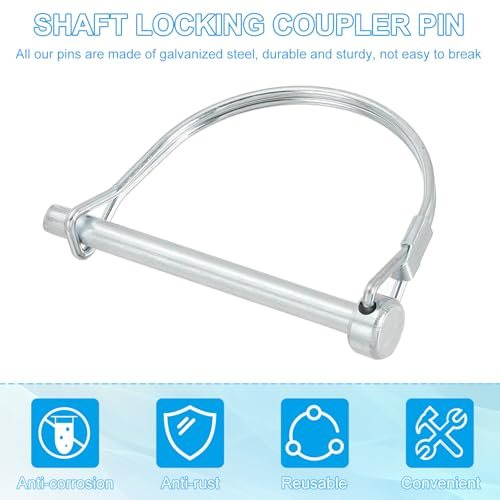 Trailer Coupler Pin 1/4x2-9/16x2.17"(D*L*IW) view 4