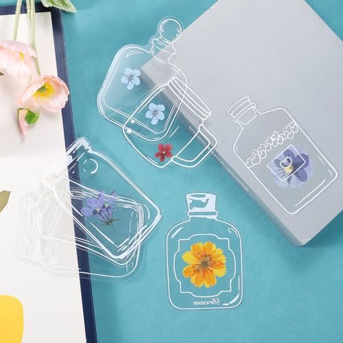Transparent Dried Flower Bookmarks, 40Pcs Pressed Flower, Style 5 view 5