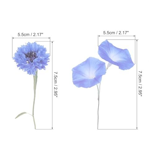 Transparent Flower Vinyl Stickers, 80 Sheet Waterproof PET Flowers Decals view 2
