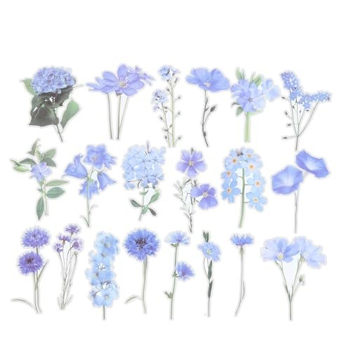 Transparent Flower Vinyl Stickers, 80 Sheet Waterproof PET Flowers Decals — PATIKIL
