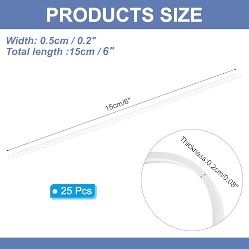 Transparent Plastic Boning 6 Inch Clear Corset Strip Bone view 2