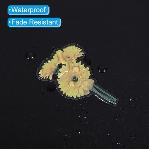 Transparent White Daisies Flower Vinyl Stickers, 40 Sheet Waterproof PET view 5