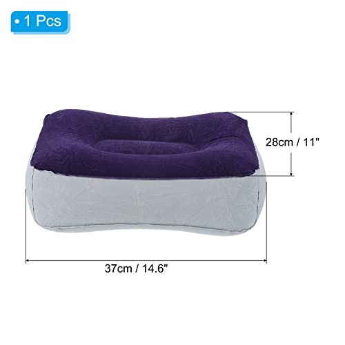 Travel Foot Rest Pillow Gray Blue Inflatable Rest Cushion, Travel Flight view 2