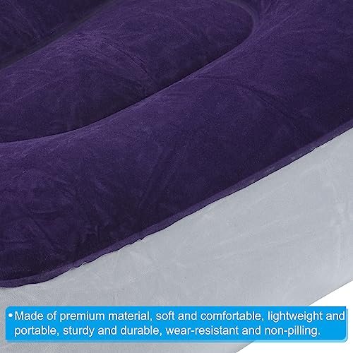 Travel Foot Rest Pillow Gray Blue Inflatable Rest Cushion, Travel Flight view 4