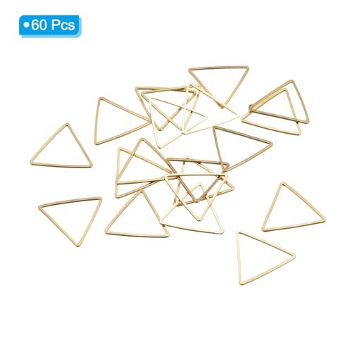 Triangle Beading Findings 20mm Gold Hoop Earrings view 3