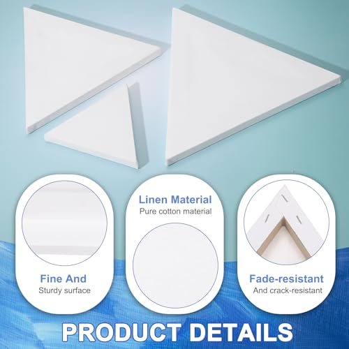 Triangle Shaped Canvas Board 6"x6" Blank Painting Board view 3