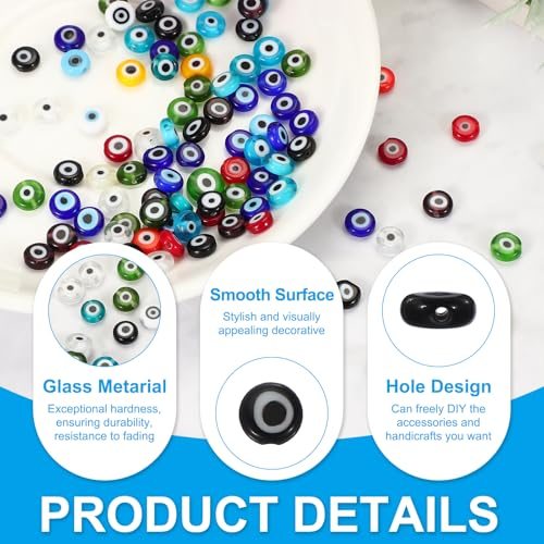 Turkish Evil Eye Charm Round Shape Spacer Beads Pendant Connector view 4