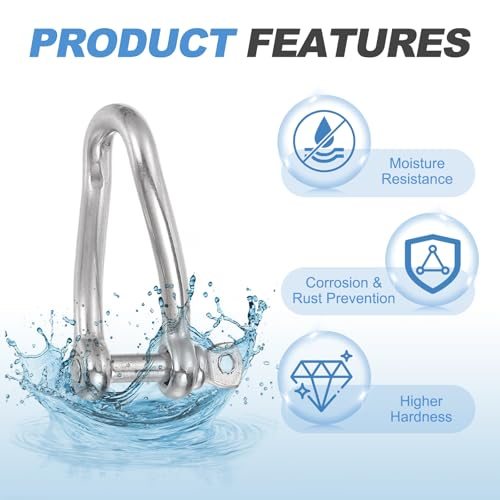 Twisted Clevis with Screw Pin Marine Grade for Sailing Car Towing Outdoor view 3