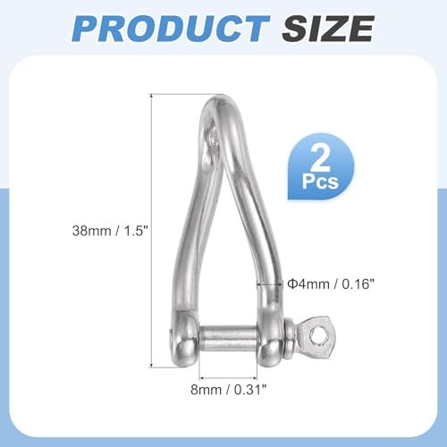 Twisted Clevis with Screw Pin Marine Grade for Sailing Car Towing Outdoor view 2