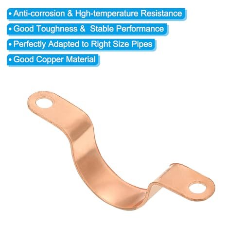 Two Holes LF Pressure Copper Pipe Clamp Mount U Bracket Plumbing Fixing view 3