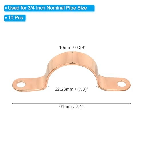 Two Holes LF Pressure Copper Pipe Clamp Mount U Bracket Plumbing Fixing view 2