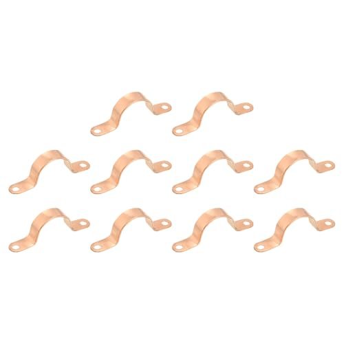 Two Holes LF Pressure Copper Pipe Clamp Mount U Bracket Plumbing Fixing — PATIKIL