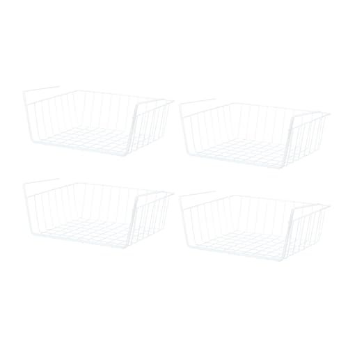 Under Shelf Basket, 4 Pack Small Sliding Under Cabinet Shelf Hanging — PATIKIL