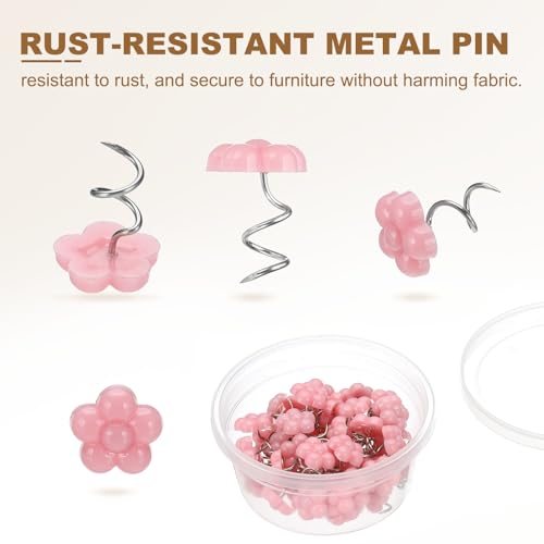 Upholstery Twist Pins Headliner Bed Pins Pink Plum Blossom view 4