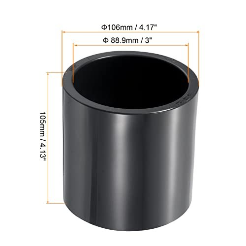 UPVC Pipe Fitting 3" Socket Schedule 80, Gray view 2