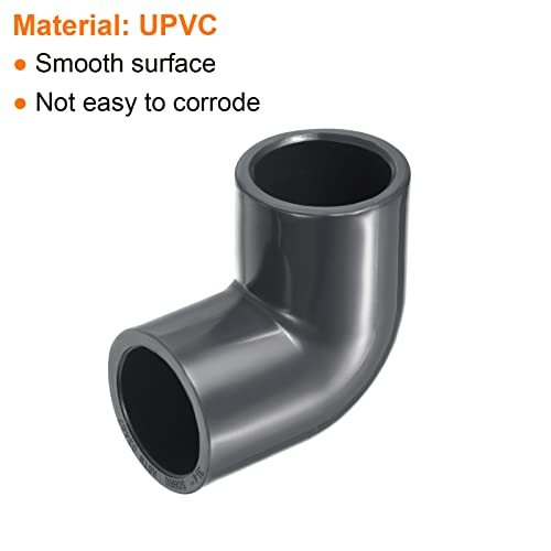 UPVC Pipe Fitting Elbow Schedule 80 3/4" Socket, 2 Pack 90 Degree Adapter view 4