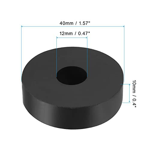 Vibration Isolation Washer 1.6" OD 0.5" ID 0.4" Thick, 4 Pack Rubber view 2