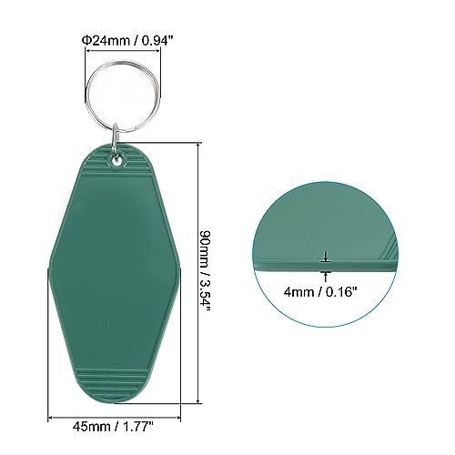 Vintage Motel Keychain, 16 Pack Blank Hotel Keychains Rhombus Retro Key view 2